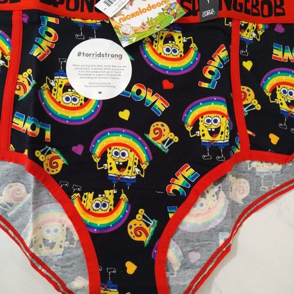 3 for $15.00 Sale❤️Torrid 1X SpongeBob Love Sexy Brief Panties - Picture 2 of 3